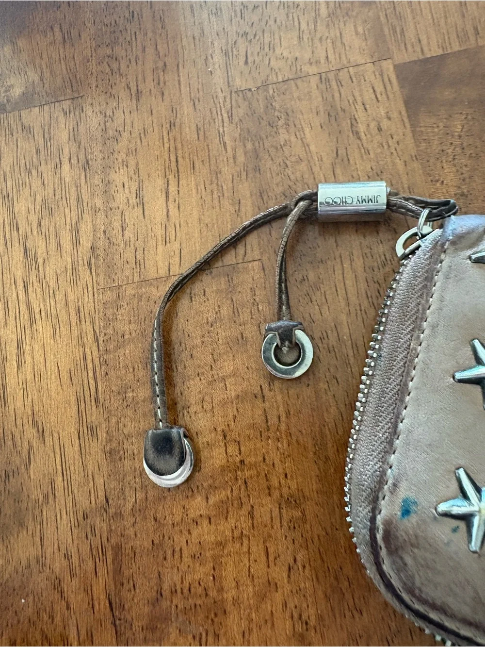 Jimmy choo Studded Star Zip Wallet - tan brown